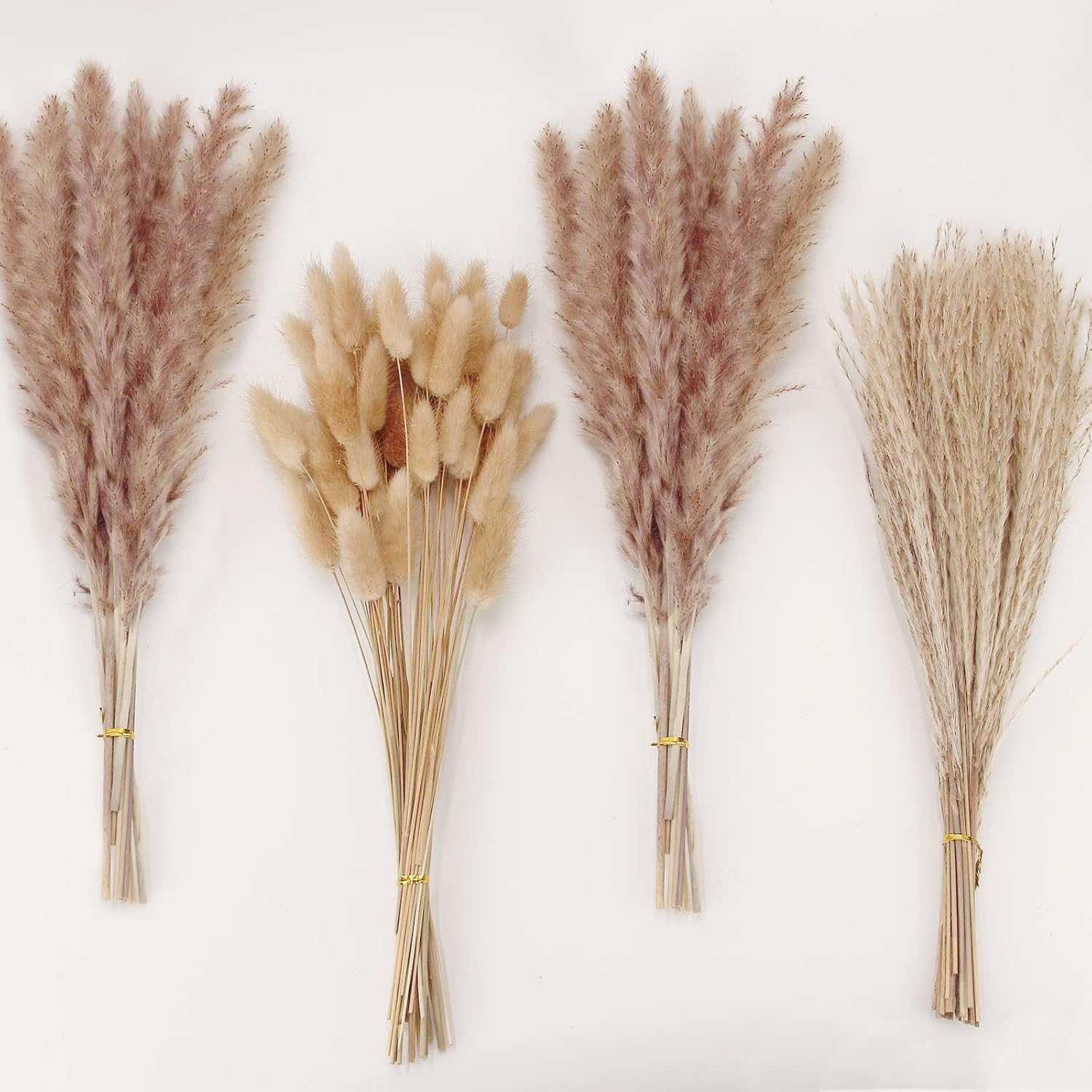 300 PCS Dried Flower Bouquet – Pampas Grass, Floral Decor for Home, Wedding, and Boho Style | Perfect for Vases, Fall, Spring, Summer, and Winter Arrangements
