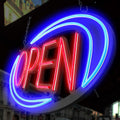 Open Signs for Business,32x16 inch Large Bright Open Sign Neon Led Lighted,Remote Control & Flashing Mode for Window Door Bar Coffee Salon Store,ON/OFF Switch Blue/Red