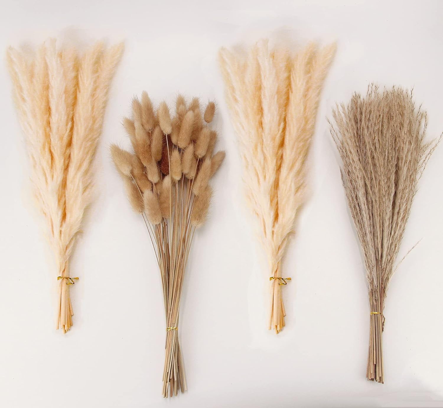 300 PCS Dried Flower Bouquet – Pampas Grass, Floral Decor for Home, Wedding, and Boho Style | Perfect for Vases, Fall, Spring, Summer, and Winter Arrangements