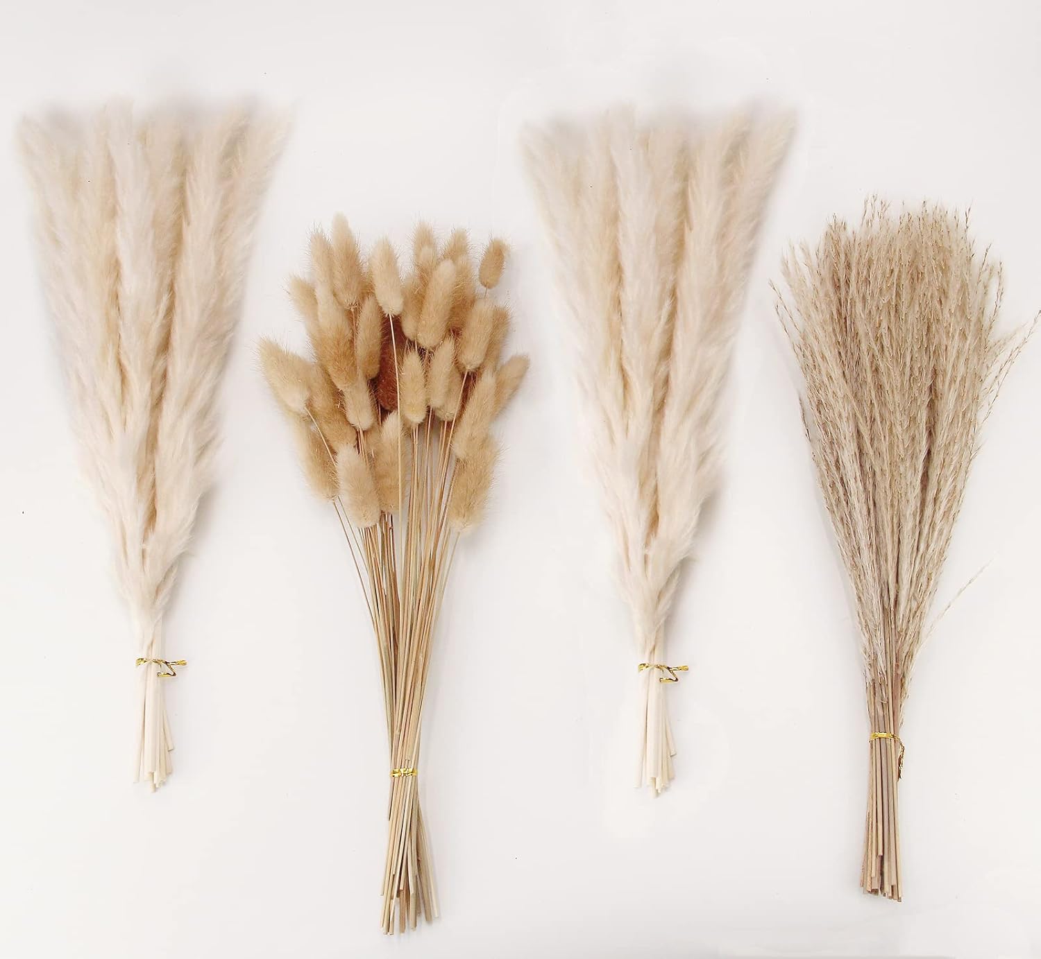 300 PCS Dried Flower Bouquet – Pampas Grass, Floral Decor for Home, Wedding, and Boho Style | Perfect for Vases, Fall, Spring, Summer, and Winter Arrangements