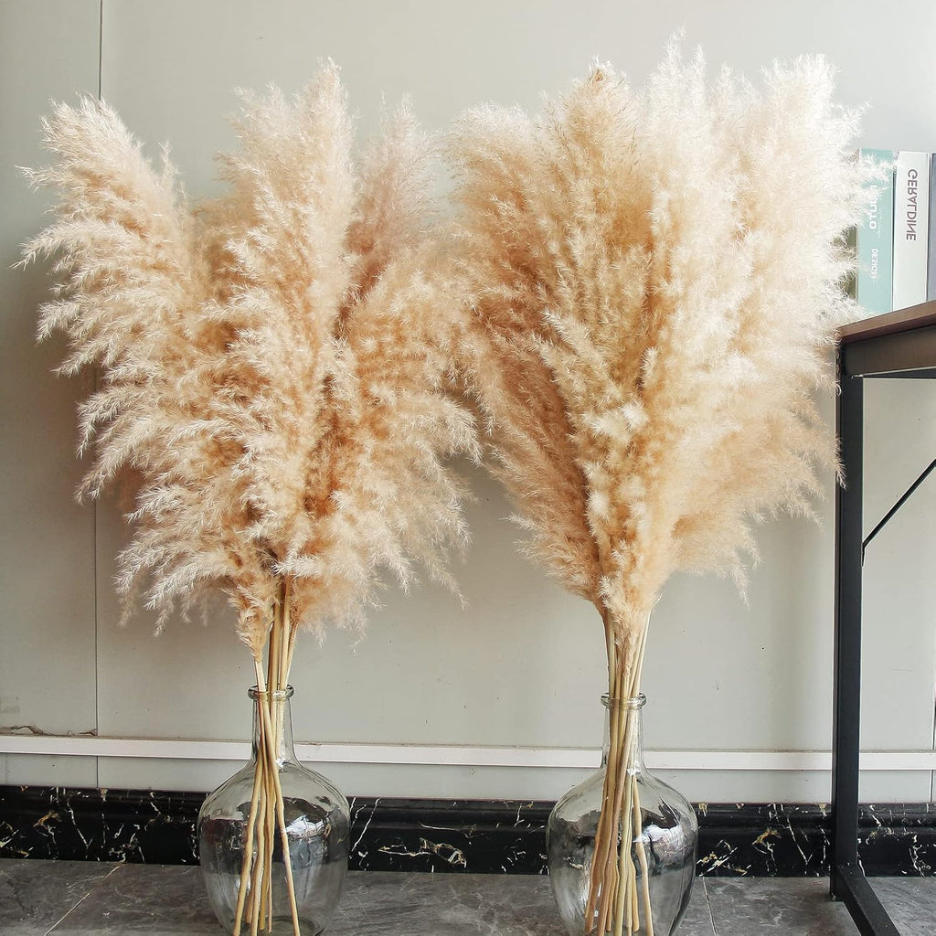 40" inch 20 Stems Natural Pampas Grass Decor Tall, Pompas Grass, Tall Pampas Grass for Wedding, Party, Farmhouse, Boho Home Decor