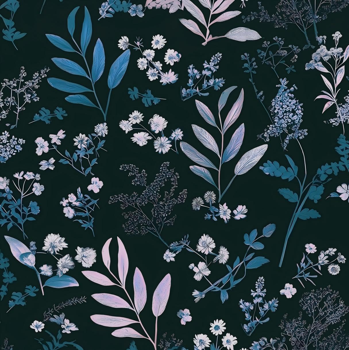 Laatse Vintage Wallpaper Peel and Stick Black Floral Wallpaper 17.5'' x 393'' Gold Leaf Contact Paper Vinyl Waterproof Self Adhesive Boho Botanical Wall Paper for Bedroom Shlef Cabinet Décor