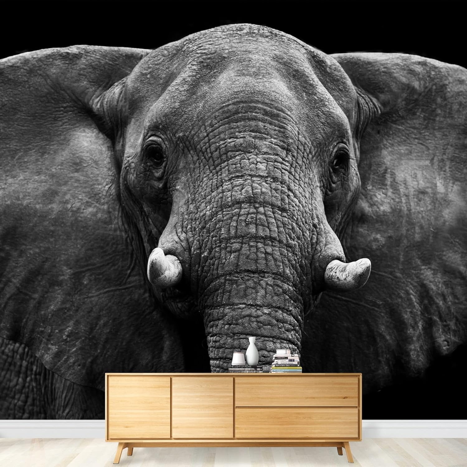 wall26 Removable Wall Sticker/Wall Mural African Field Safari Wild Zebras Animals Nature Photography Realism Decorative Landscape Relax/Calm Rustic Scenery for Living Room, Bedroom, Office - 66"x96"