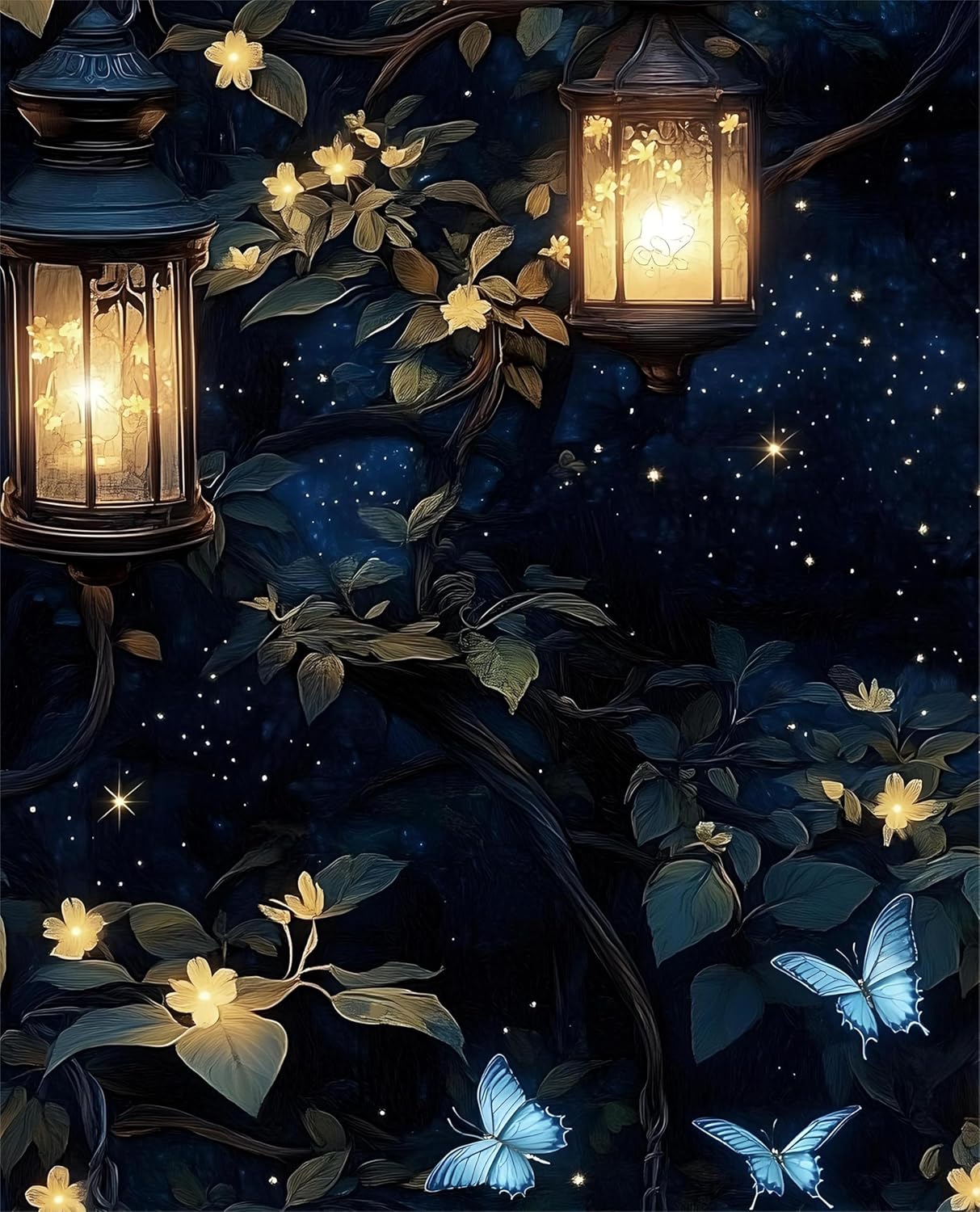 Laatse Black Golden Floral Peel and Stick Wallpaper Flowers Contact Paper 17.5" x 393" Self Adhesive Waterproof Vintage Dark Floral Wall Paper for Shelf Liner Cabinet Decor