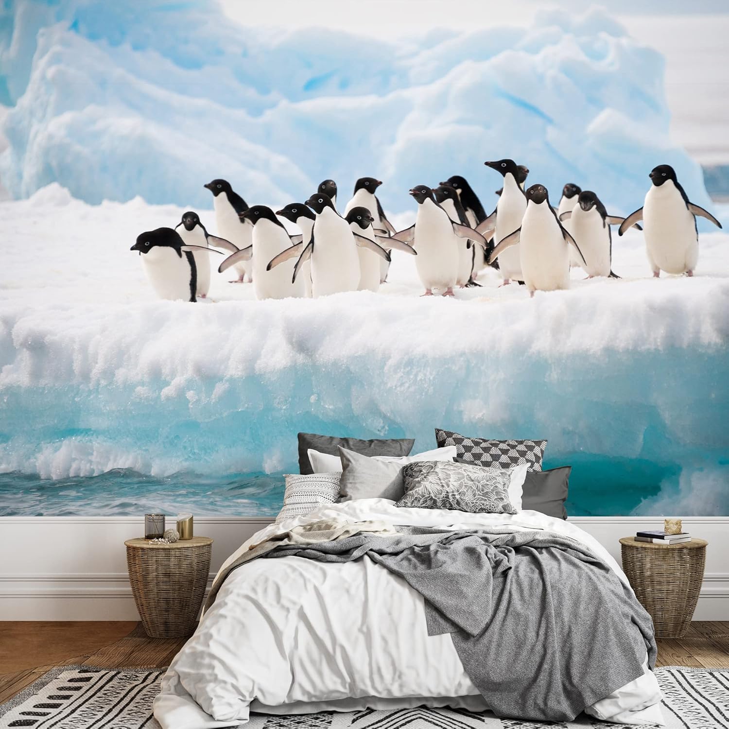 wall26 Removable Wall Sticker/Wall Mural African Field Safari Wild Zebras Animals Nature Photography Realism Decorative Landscape Relax/Calm Rustic Scenery for Living Room, Bedroom, Office - 66"x96"