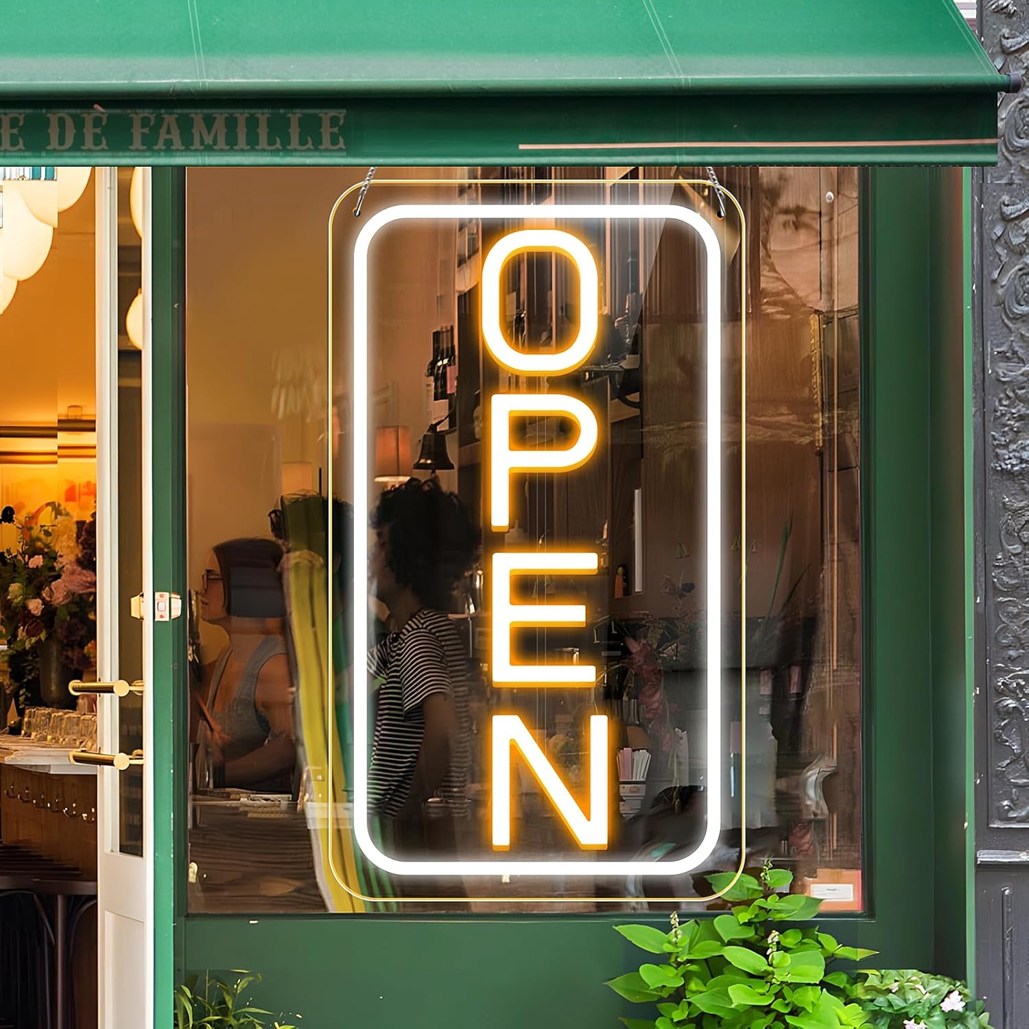 Open Signs for Business, COB Chip LED Neon Open Sign, 16"x 9" Bright Electric Light Up Open Signs with ON/OFF Switch for Bars, Stores, Coffee Shop, Hotel, Window, Outdoor etc.