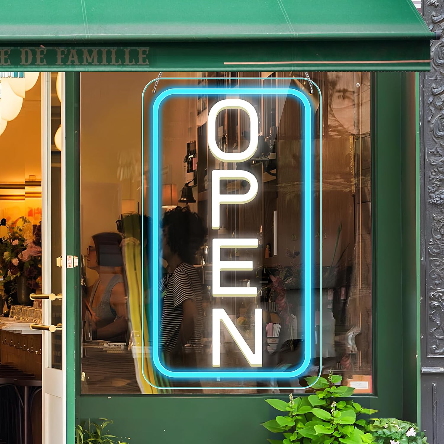 Open Signs for Business, COB Chip LED Neon Open Sign, 16"x 9" Bright Electric Light Up Open Signs with ON/OFF Switch for Bars, Stores, Coffee Shop, Hotel, Window, Outdoor etc.