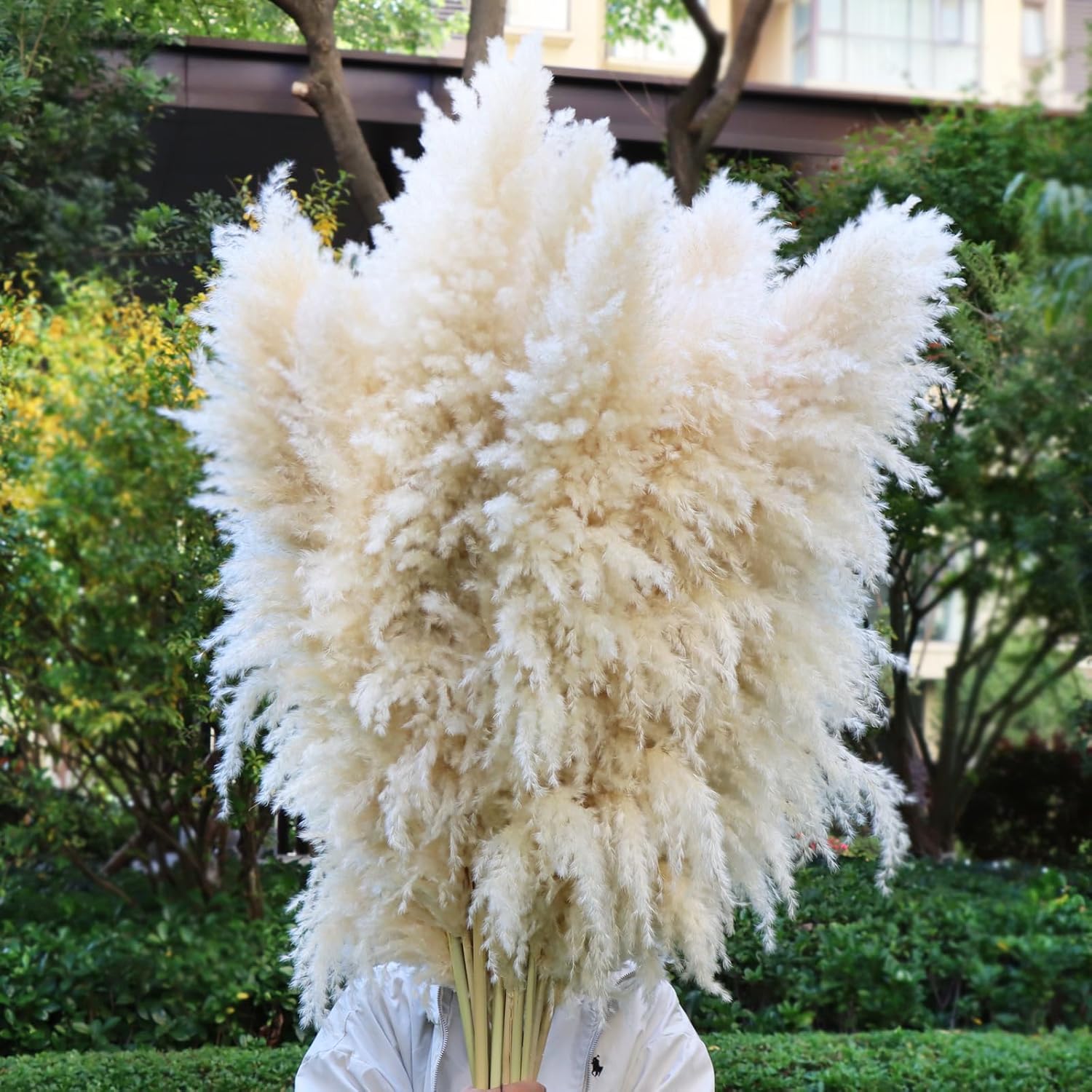 24 pcs Tall Pampas Grass Decoration - Pasuvsigt 40 Inch Large Pampas Grass Dried Flower Decoration,for Bohemian Style Living Room Decoration, Wedding Decoration, Party, Farmhouse Decoration