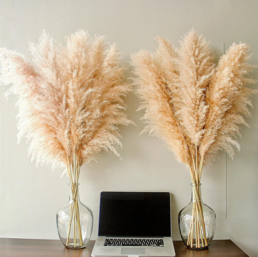 40" inch 20 Stems Natural Pampas Grass Decor Tall, Pompas Grass, Tall Pampas Grass for Wedding, Party, Farmhouse, Boho Home Decor