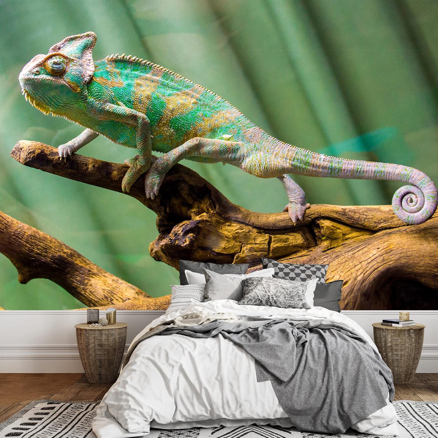 wall26 Removable Wall Sticker/Wall Mural African Field Safari Wild Zebras Animals Nature Photography Realism Decorative Landscape Relax/Calm Rustic Scenery for Living Room, Bedroom, Office - 66"x96"